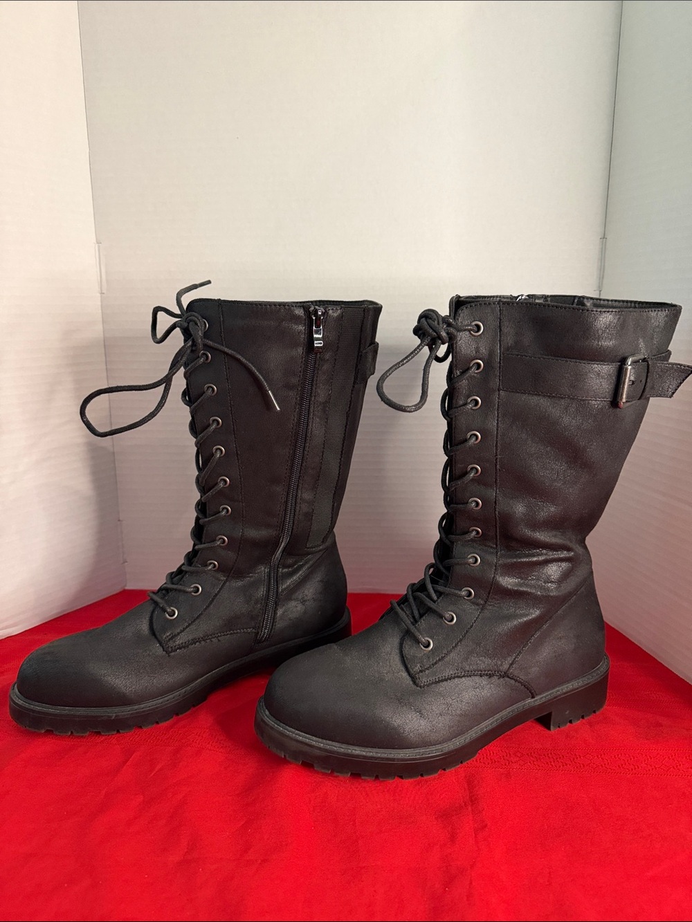 TORRID Boots - Women's Black Lace-Up Combat Size 9.5